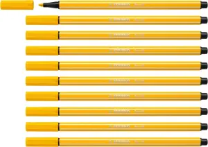 Stabilo Pen 68 Rotulador Punta de Fibra 1mm Tinta Base Agua Color Amarillo
