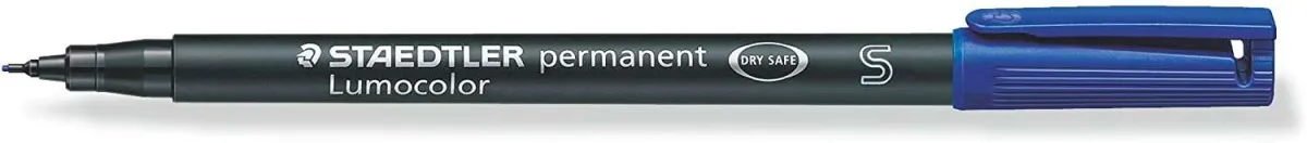 Staedtler Lumocolor Permanent 313 Rotulador Permanente De Punta Fina - Trazo 0.4Mm Aprox - Secado Rapido - Color Azul