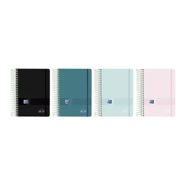 Oxford Agenda Escolar Espiral Castellano Tapa Plástica Formato Octavo Día Página Colores Surtidos