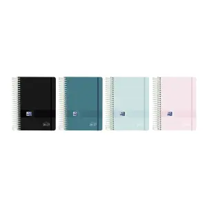 Oxford Agenda Escolar Espiral Castellano Tapa Plástica Formato Octavo Día Página Colores Surtidos