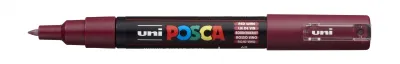 Posca PC-1M Marcador de Pintura 0.7mm Punta Cónica Tinta Base Agua Color Vino