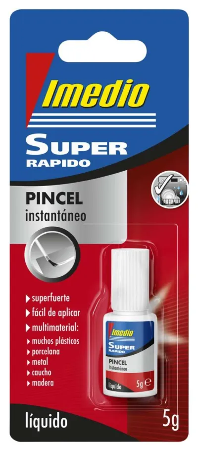 Imedio Bote de Pegamento Instantáneo con Pincel 5gr - Transparente