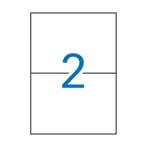 Apli Pack de 200 Etiquetas Rectangulares 210x148mm Adhesivo Permanente Color Blanco