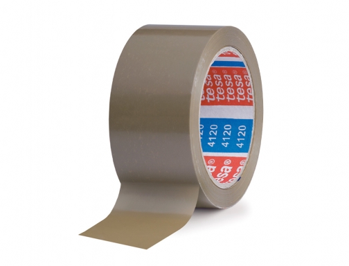 Tesa 4120 Precinto De Embalar Standard 50Mm X 66 Metros - Fabricado En Pvc - Adhesivo De Caucho Natural - Color Marron