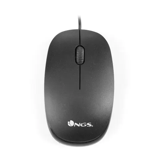 Mouse Ngs Flame Black Óptico Con Cable - Precisión Y Estilo