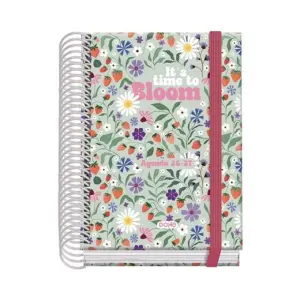 DOHE AGENDA ESCOLAR PRIME A6 ESPIRAL DP CARTÓN FORRADO MOD. BLOOM 2026-2027