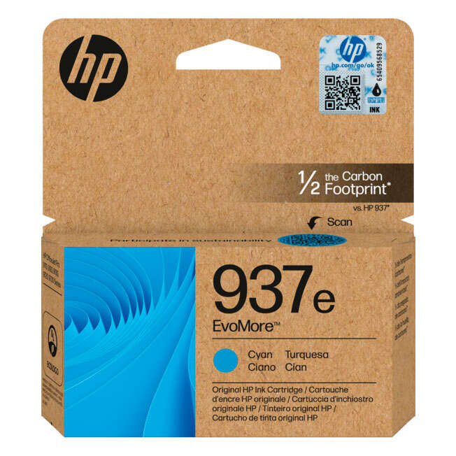 Hp 937E Xl Cyan Cartucho De Tinta Original - 4S6W6Ne