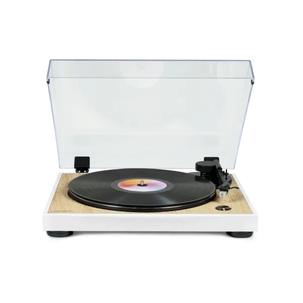 Thomson TT301 Giradiscos Preamplificado con Parada Automática - Madera/Blanco