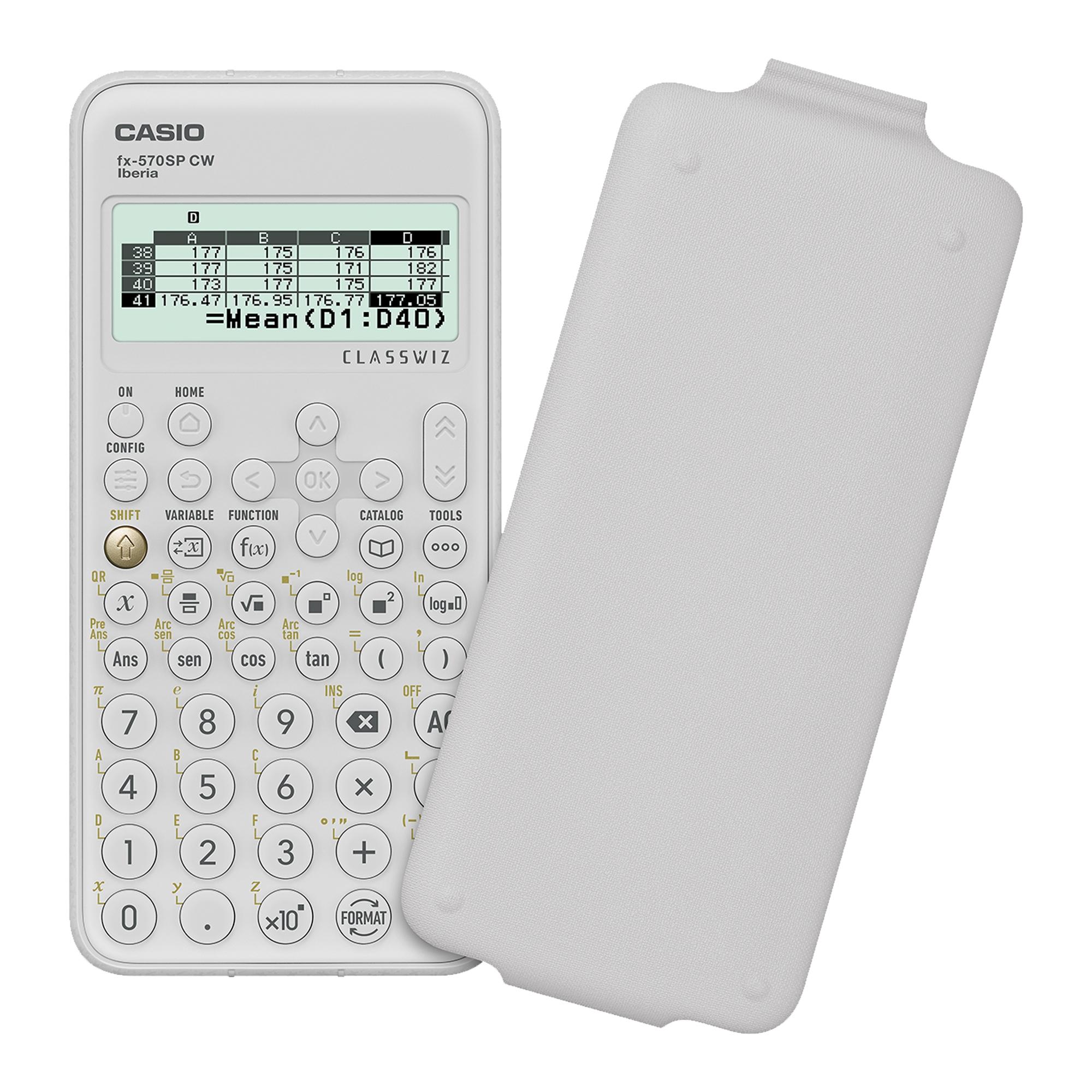 Casio Calculadora Cientifica Fx-570Spcw 10+2 Dígitos 576 Funciones Blanco