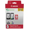Canon PG-545 Negro + CL-546 Color Cartuchos de Tinta Originales + 50 Hojas Papel Fotográfico
