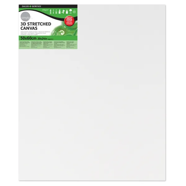 Daler-Rowney Simply Bastidor Entelado 3D 50x60cm 100% Algodón 250g Color Blanco