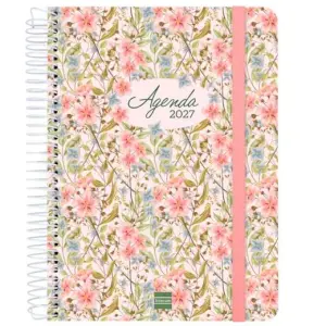 FINOCAM AGENDA CLOE ESPIRAL 16M E10-155X212MM SVH TAPA DURA ROSA 2026-2027