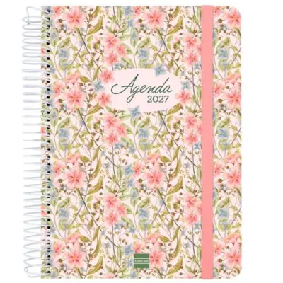FINOCAM AGENDA CLOE ESPIRAL 16M E10-155X212MM SVH TAPA DURA ROSA 2026-2027