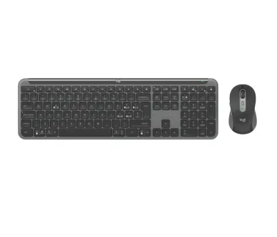 Logitech MK950 Pack Inalámbrico USB Teclado Multimedia + Ratón 1000dpi Grafito