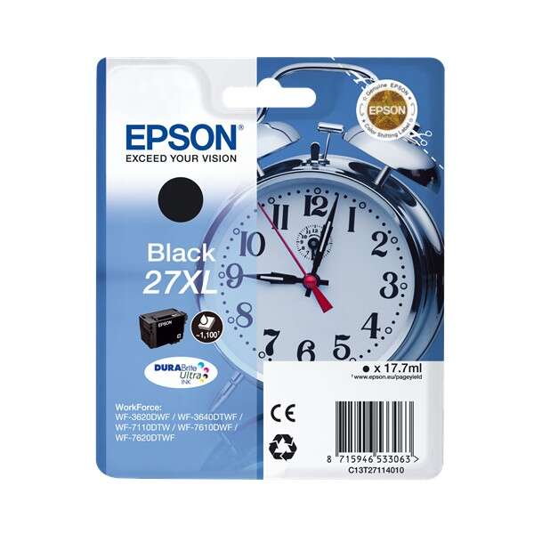 Epson T2711 (27Xl) Negro Cartucho De Tinta Original - C13T27114012