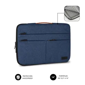 Subblim Funda Air Padding 360 para Portátil de 13.3" a 14", Color Azul