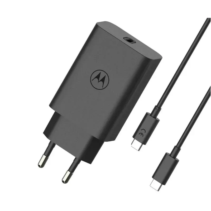 Motorola Cargador de Pared Turbo Power GAN 68W con Cable USB-C