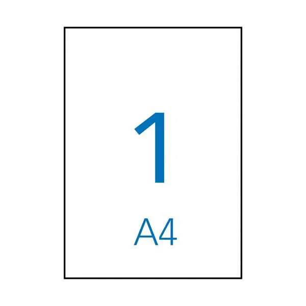 Apli Etiquetas Adhesivas 210x297mm Inkjet/Láser Blancas 500 Hojas