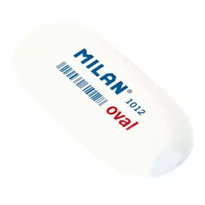 Milan Goma 1012 Oval Miga De Pan 6,2X2,8X1,2 Cm Blanco - Caja 12 Unidades