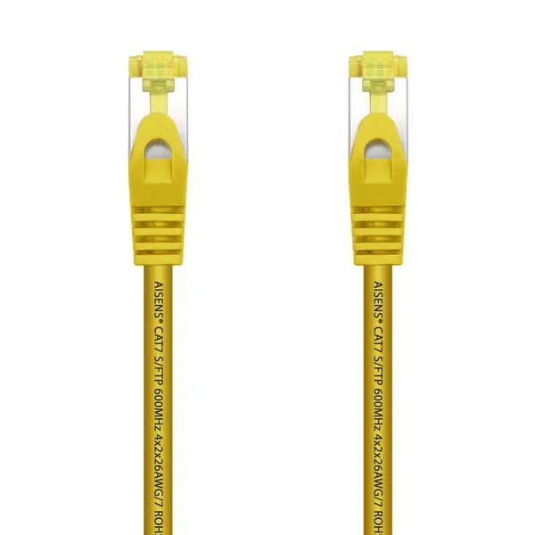 Aisens Cable De Red Latiguillo Rj45 Lszh Cat.7 600 Mhz S/Ftp Pimf Awg26 - 1.0M - Color Amarillo