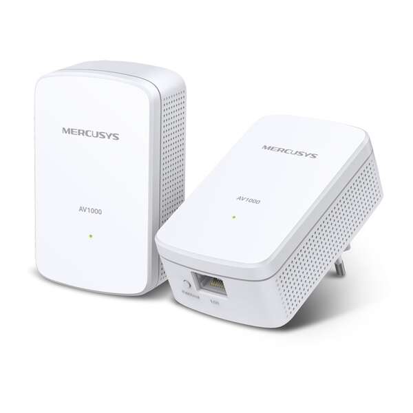 Mercusys Mp500 Adaptador Powerline - 1000Mbps - Alcance 300M - Gigabit Ethernet - Pack De 2