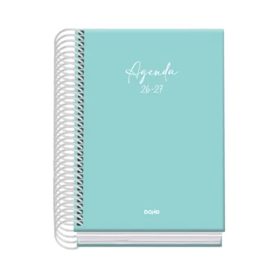 DOHE AGENDA ESCOLAR BASIC SERENITY A6 ESPIRAL DP CARTÓN FORRADO VERDE 2026-2027