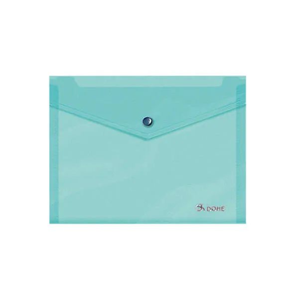 Dohe Sobre Portadocumentos A5 - Cierre De Broche - Polipropileno Translucido 150 Micras - Color Verde