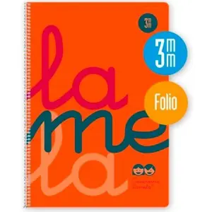 Lamela Cuaderno Espiral 80H Folio 90gr Naranja Fluorescente