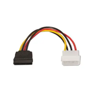 Aisens Cable SATA Alimentación Molex 4pin a M-SATA Hembra 16cm 100% Cobre Negro