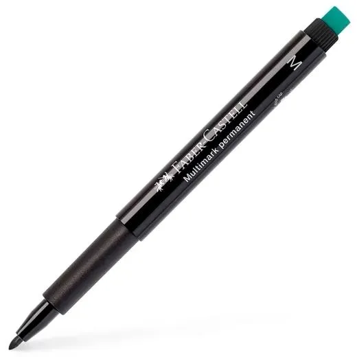 Faber Castell Rotulador Permanente Multifuncional Multimark M Con Goma Integrada Negro