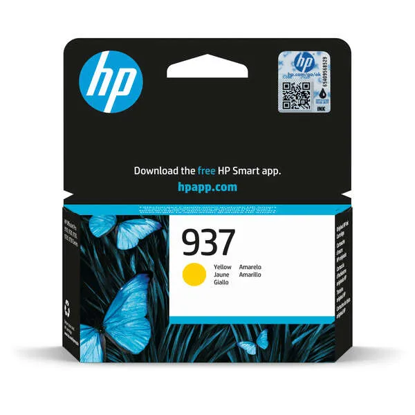 HP Tinta Amarillo Nº 937 para OfficeJet Pro 9110B, 9120 AIO, 9130 All-in-One