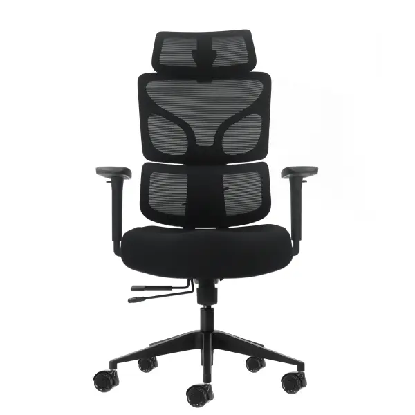Oqonos Cherg 010 Silla de Oficina Ergonomica con Reposacabezas Ajustable y Malla Elastica