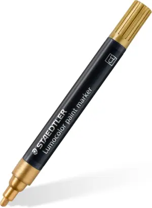 Staedtler Lumocolor 349 Marcador Acrílico Permanente 2.4 mm Tinta Base Agua Color Oro