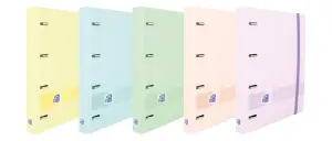 Oxford Carpeta Anillas eBinder 4x25mm A5+ Live&Go Polyfoam con Recambio Dots Pastel