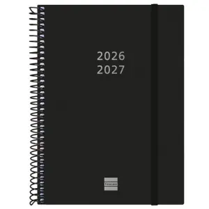 FINOCAM AGENDA ESPIRAL 18M E10-155X212MM 2DP TAPAS PP NEGRO 2026-2027