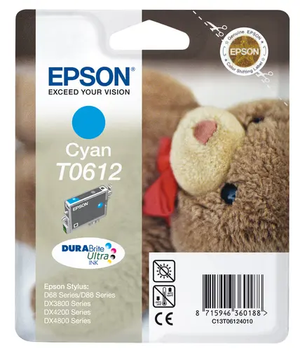 Epson Tinta Cian Stylus D 68 88 88 Plus para Impresoras DX 3800 3850 4200 4250 4800 4850