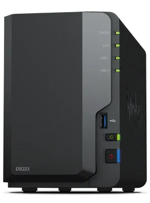 Servidor Nas Synology Disk Station Ds223 2Gb 3Xusb3.2 2 Bahias Realtek Rtd1619B Jbod, Raid 0, Raid 1