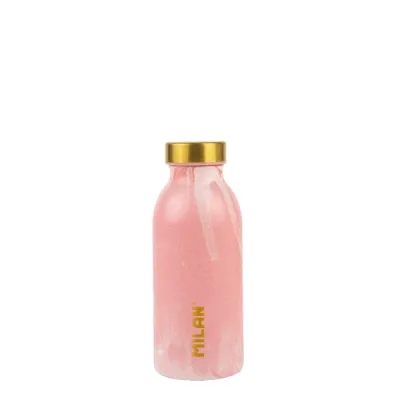 Milan Botella Isotérmica 0.35L Doble Pared Acero Inoxidable Rosa