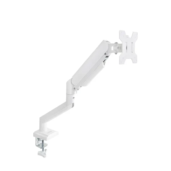 Tooq Soporte De Mesa Con Brazo Articulado Para Monitor De 13"-34" - Giratorio E Inclinable - Gestion De Cables - Peso Max 10Kg - Vesa 100X100Mm - Color Blanco