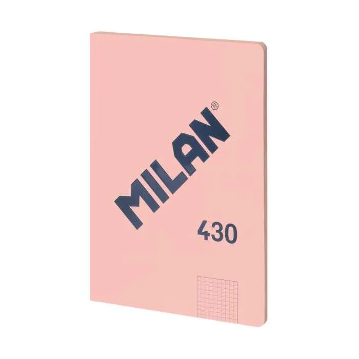 Milan Libreta Encolada A4 48H Papel 95gr Cuadriculado Rosa