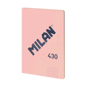 Milan Libreta Encolada A4 48H Papel 95gr Cuadriculado Rosa
