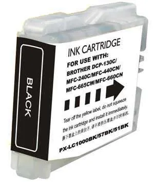 Brother Cartucho de Tinta Negro LC1000XL/LC970XL - Reemplazo LC1000BK/LC970BK