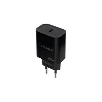 Nanocable Cargador de Pared USB-C/PD 20W Negro