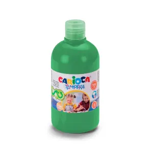 Carioca Botella Tempera 500ml Verde - Colores Superlavables y Alta Opacidad