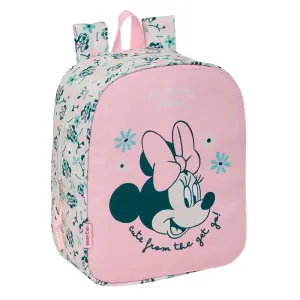 Safta Mochila Guardería Minnie Mouse Minty Adaptable a Carro Rosa Pastel 6L 220x100x270mm