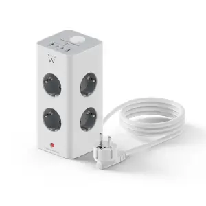 Ewent EW3864 Regleta 8 Tomas Schuko + 2 USB-A + 2 USB-C