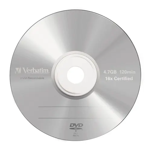 Verbatim Dvd-R, 4.7Gb, 16X,  5 Pack Branded Jewel Case, Superficie Matt Silve
