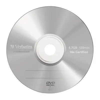 Verbatim DVD-R 4.7GB 16X 5 Pack Jewel Case Superficie Mate Plata