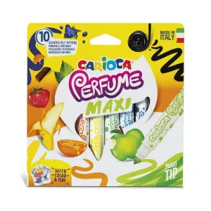 Carioca Maxi Pack de 10 Rotuladores Perfumados - Tinta Lavable y Aromas Naturales