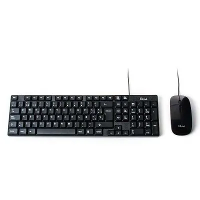 L-Link Pack Teclado USB y Ratón 800dpi 3 Botones Cable 1.50m Color Negro